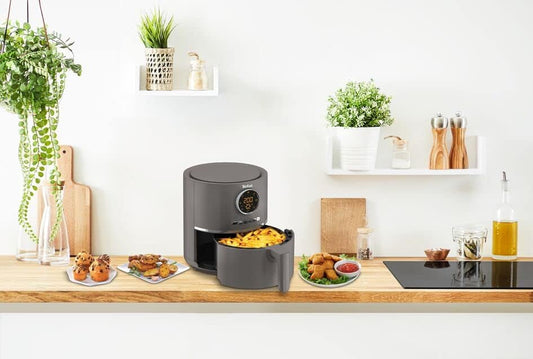 Tefal Ultra Fry Digital Air Fryer, 4.2 Liters, 8 Programs, Charcoal Grey - EY111B15