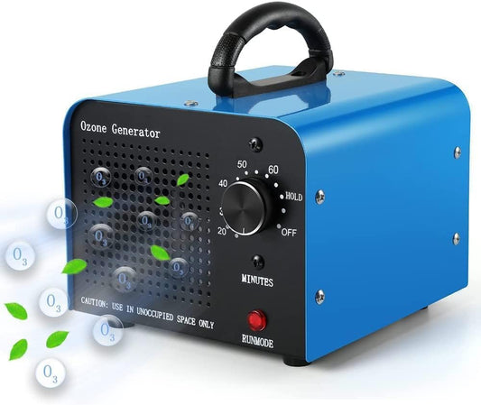 TOOSOAR Ozone Generator 60,000mg/h, Air Purifier with Timer, Home Deodorizer, Portable Ozone Device for Industrial, Hotel, Office, Home, Garage