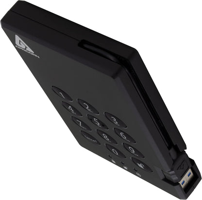 Apricorn Aegis Padlock 1TB USB 3.0 256-bit AES XTS Hardware Encrypted Portable External Hard Drive (A25-3PL256-500)