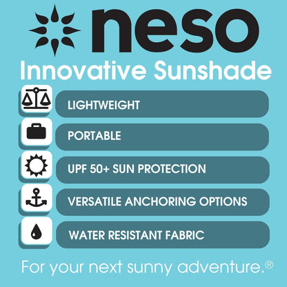 Neso Tents Beach Tent with Sand Anchor, Portable Canopy SunShade - 2.1m x 2.1m - Patented Reinforced Corners