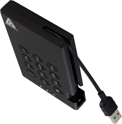 Apricorn Aegis Padlock 1TB USB 3.0 256-bit AES XTS Hardware Encrypted Portable External Hard Drive (A25-3PL256-500)