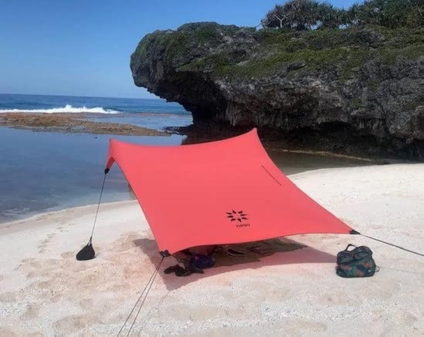 Neso Tents Beach Tent with Sand Anchor, Portable Canopy SunShade - 2.1m x 2.1m - Patented Reinforced Corners