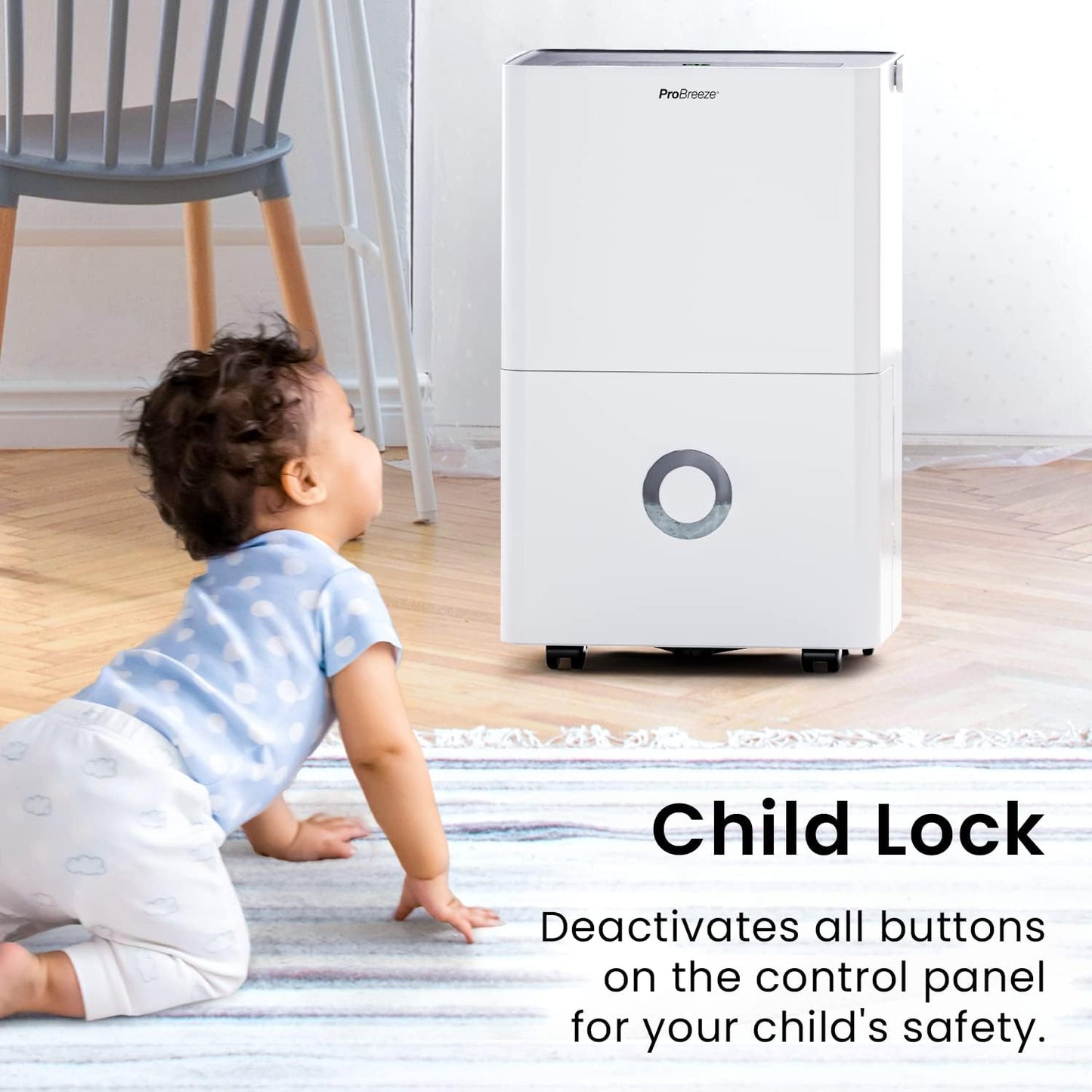 Pro Breeze 30L/Day Dehumidifier - Smart Compressor Dehumidifier with App, Wi-Fi, Continuous Drainage, 4L Water Tank, 24h Timer & Child Lock- Mould Remover & Moisture Absorber for Home & Bathroom