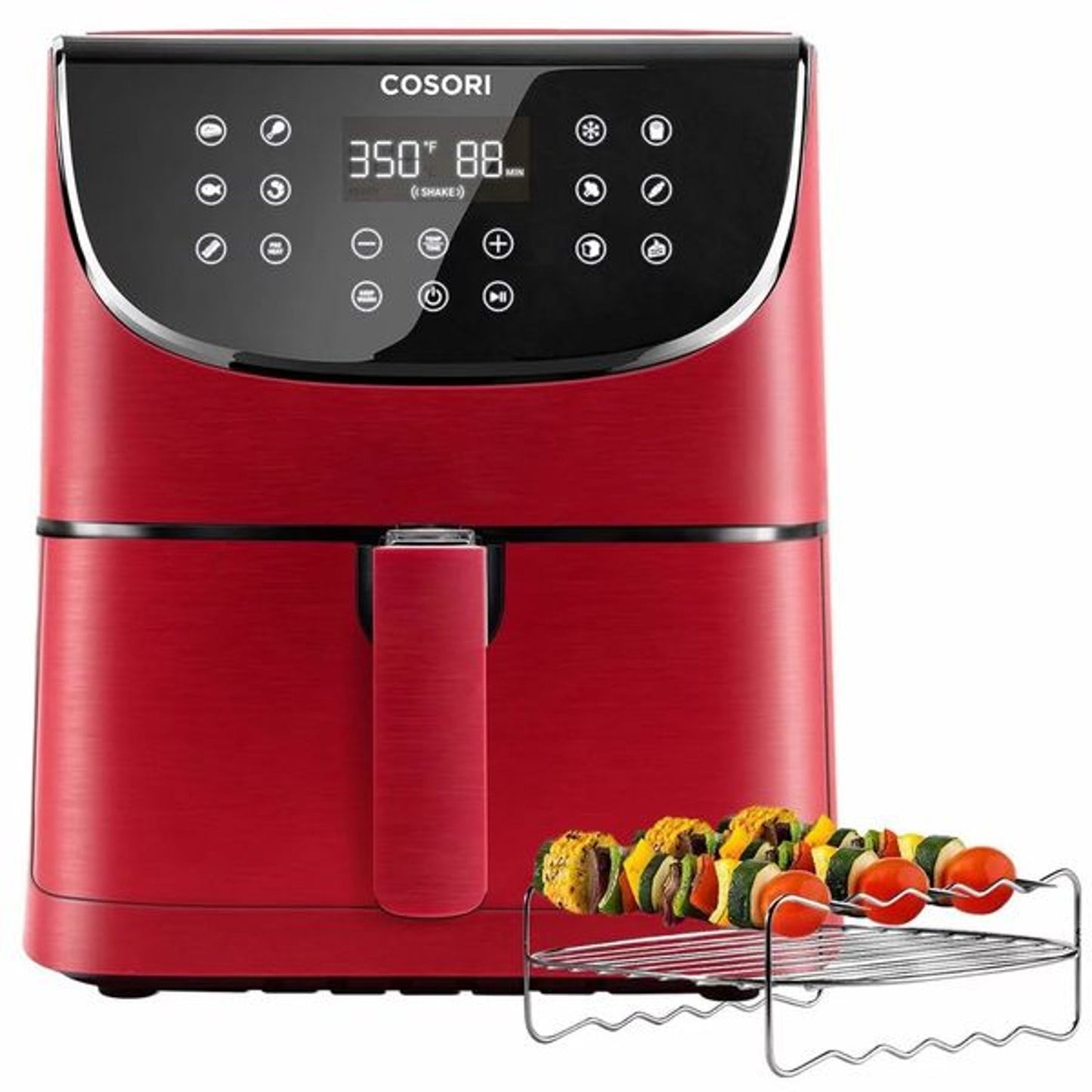 COSORI Air Fryer 1700W With 100 Recipes Cookbook, 5.5L Oil Free For Home Use, 11 Presets, Preheat & Shake Reminder, Led Onetouch Screen, Timer & Temperature Control, Nonstick Basket, CP158 Red
